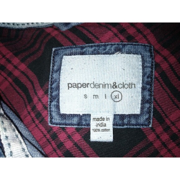 Paper Denim & Cloth Mens XL Shirt Chambray Casual Long Sleeve - Picture 5 of 7